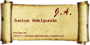 Justus Adelgunda névjegykártya